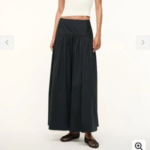 STAUD Black Procida Skirt